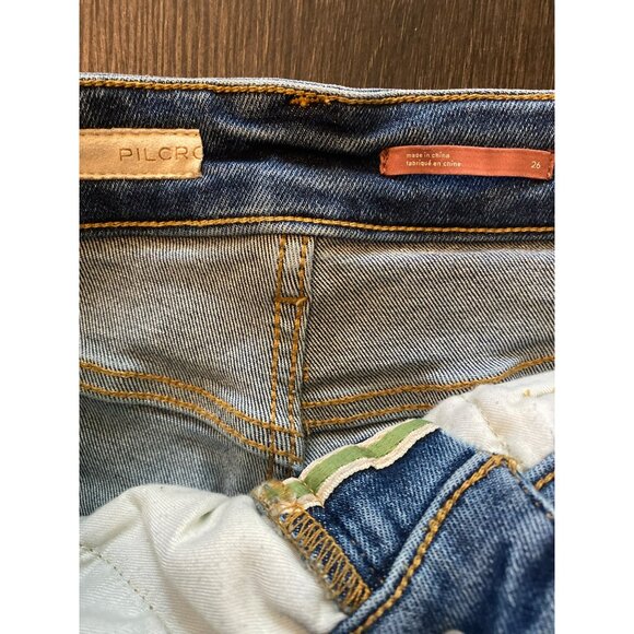 Anthropologie Pilcro High Rise Cigarette Slim Straight Leg Release Hem Jeans - Picture 3 of 10